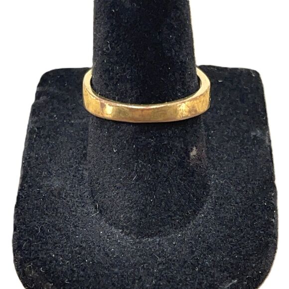 Champagne Cubic Zirconia Gold-Finished Ring Square Crystal Ladies Jewelry Sz 7 - Picture 2 of 7